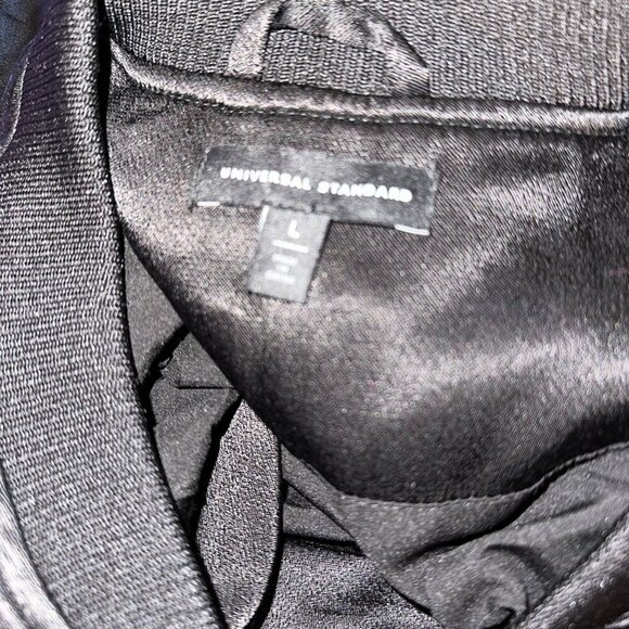 Universal Standard Carmen Satin Bomber Jacket Black 22/24 - Picture 9 of 10